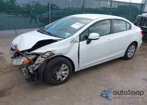 2012 Honda Civic Lx z USA, uszkodzony, nr VIN 2HGFB2F55CH335730